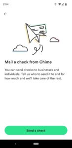 Chime Mail a paper check