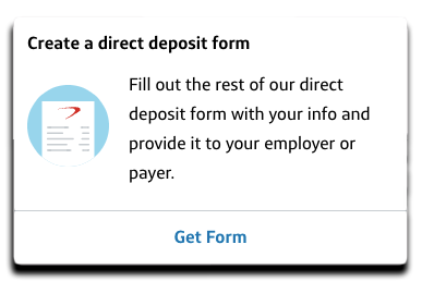 Capital One create direct deposit form