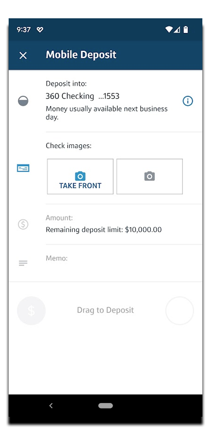 Mobile Check deposit