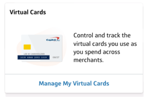 Virtual cards offered by Capital One