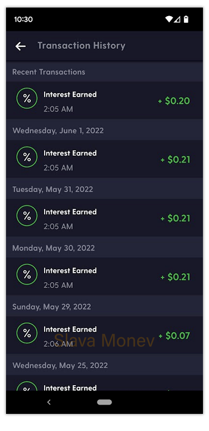 Current pays interest daily