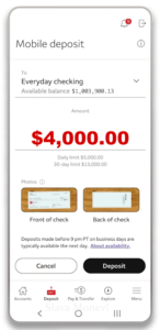 Wells Fargo Mobile Deposit