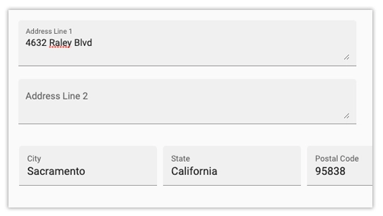 Address line 1 without address line 2