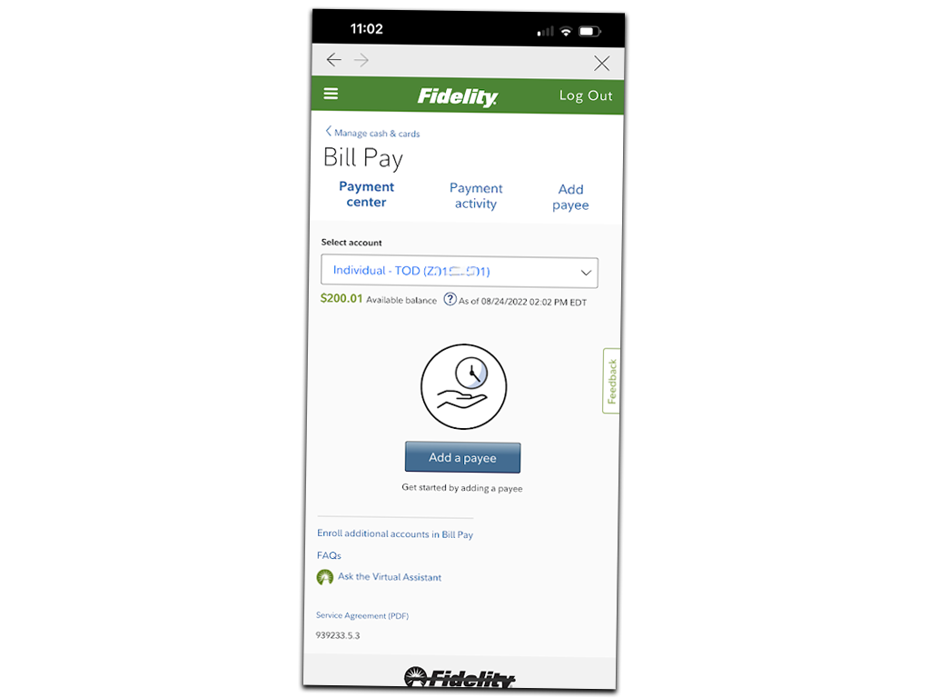 Fidelity Bill Pay