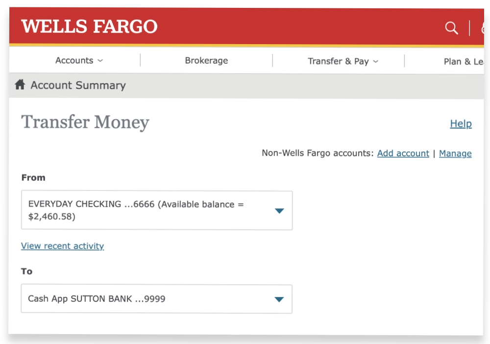 Wells Fargo Transfer Money