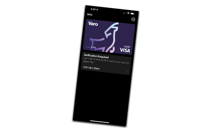 Varo Debit Card virtual wallet